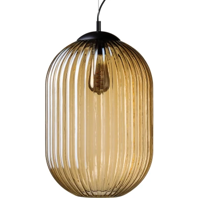 Afbeelding van ETH Hanglamp Glamm M 30cm Ribbel Glass / Amber
