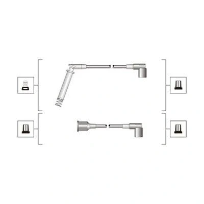 Afbeelding van MAGNETI MARELLI 941319170045 Bougiekabelset OPEL: Corsa B Hatchback, A TR