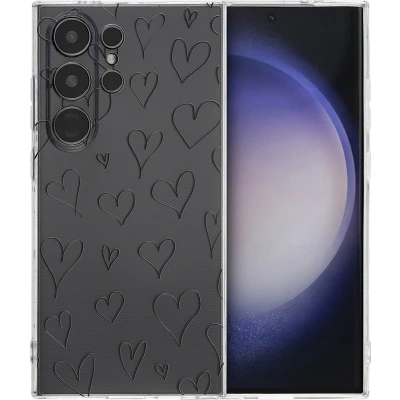 Afbeelding van iMoshion hoesje Geschikt voor Samsung Galaxy S24 Ultra Siliconen Design Meerkleurig / Hearts