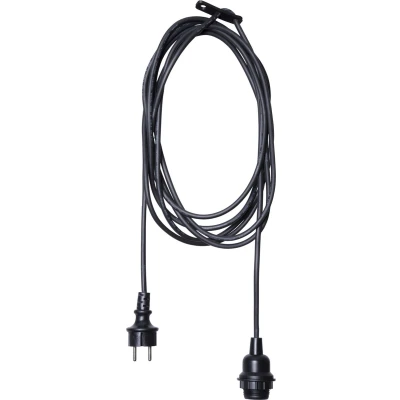 Afbeelding van Star Trading Ute kabel hanglamp Stekker + E27 2.5 meter zwart indoor &amp; outdoor