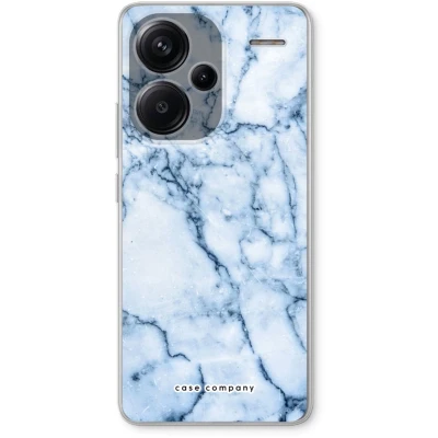Afbeelding van Case Company® hoesje geschikt voor Xiaomi Redmi Note 13 Pro plus Blauw marmer Soft Cover Telefoonhoesje Bescherming aan alle Kanten en Schermrand