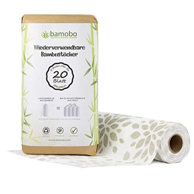 Afbeelding van 100% Bamboe Keukenpapier wasbaar Herbruikbare Keukenrollen Tot 50 keer Herbruikbaar Keukenrol Zero Waste Keuken Papier Eco