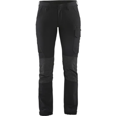 Afbeelding van Blaklader Dames Service werkbroek 4 weg stretch 7122 1645 Zwart/Donkergrijs C50