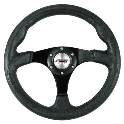 Image de Simoni Racing Spa BPU320N Volant de Voiture Sportif Faux Leather, Noir