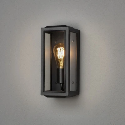 Afbeelding van Konstsmide Carpi 7348 750 Buitenlamp (wand), Wandlamp Spaarlamp, Gloeilamp, LED E27 Zwart