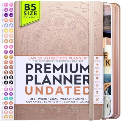Afbeelding van Law of Attraction Life planner Wekelijkse om productiviteit en geluk te verhogen planner, organisator &amp; dankbaarheid Journal