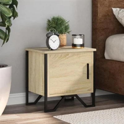 Image de vidaXL Tables de chevet 2 pcs Chêne sonoma 40 x 30 cm Aggloméré848517