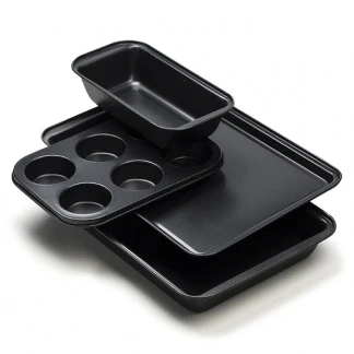Afbeelding van Bakvorm set La Cusina (4 stuks, Braadpan, Bakplaat, Muffin bakvorm, Cakevorm)