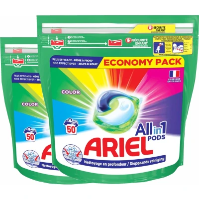 Afbeelding van Ariel All in 1 Pods Colour 2x50 Wasbeurten Voordeelverpakking