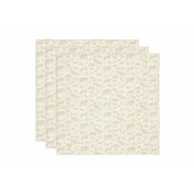 Afbeelding van Jollein Multidoek Hydrofiel 70x70 Animals Nougat 3 pack