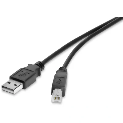 Afbeelding van Renkforce USB kabel 2.0 A stekker, B stekker 0.50 m Zwart Vergulde steekcontacten RF 4463067