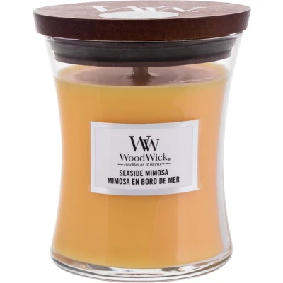Afbeelding van Woodwick Medium Hourglass Seaside Mimosa Geurkaars, Maat: 275 g, Yellow