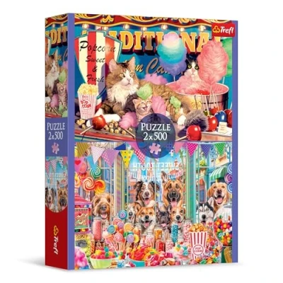 Afbeelding van Trefl Puzzel 2 in 1: Zoete Vrienden x 500 stukjes Set van twee puzzels, DIY, Creatief entertainment, voor volwassenen en kinderen vanaf 10 jaar
