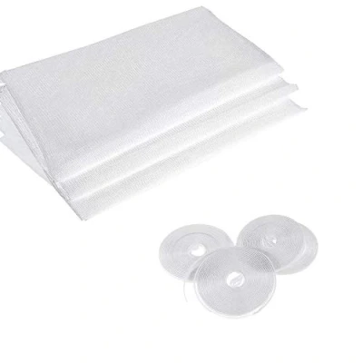 Afbeelding van Vliegengaas voor ramen, met rollen plakband, wit, Style1, 1,5 x 1,3 m