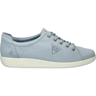 Afbeelding van ECCO SOFT 2.0 Sneakers laag, Dames, Maat: 41, Dusty blue Veloursleer