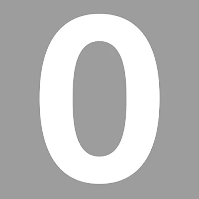 Afbeelding van Cijfersticker nummer 0 in wit, hoogte 10 cm, zelfklevend huisnummer I cijfer om op te plakken voor buiten, brievenbus, deur, weerbestendig, kfz_674_0
