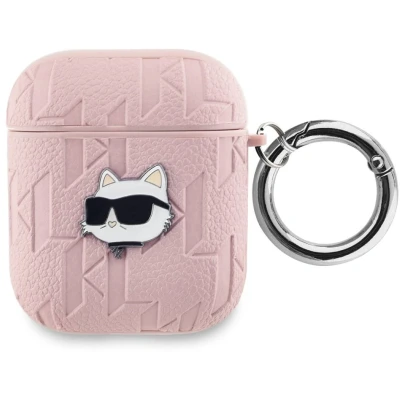 Afbeelding van Karl Lagerfeld Monogram Choupette Hoofdhoes voor AirPods 1/2 roze