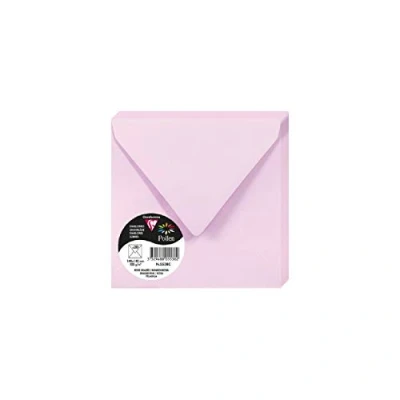 Afbeelding van Clairefontaine 11121C, verpakking met 25 kaarten, vierkant, 16 x cm, 210 g/m², kleur: cassis, uitnodiging voor evenementen en correspondentie, pollen serie, glad papier van hoge kwaliteit