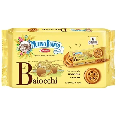 Afbeelding van Mulino Bianco Baiocchi Nocciola Snack 336 g, 4 stuks
