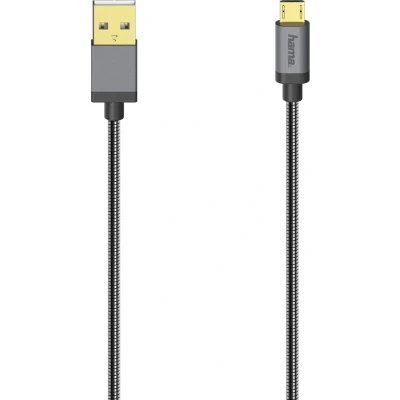 Afbeelding van Hama Micro Usb Kabel 2.0 480 Mbit/S Metaal 0,75 M