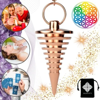 Afbeelding van Wichelroedelklok Egyptische kegel spiraal van kopermessing [spelletjes]