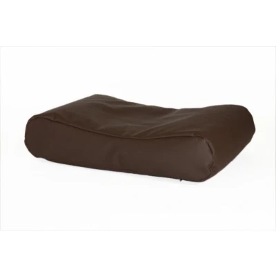 Afbeelding van Hondenkussen Deluxe leatherlook bruin 80x55x15 cm EPS korrels