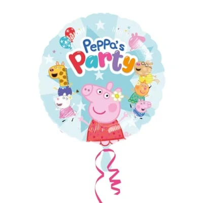 Afbeelding van Amscan Peppa Pig 9918352 folieballon voor verjaardagsfeest, rond, 45,7 cm