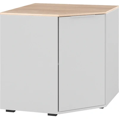Afbeelding van Vicco Betti wit/sonoma commode 78 x cm met 1 deur