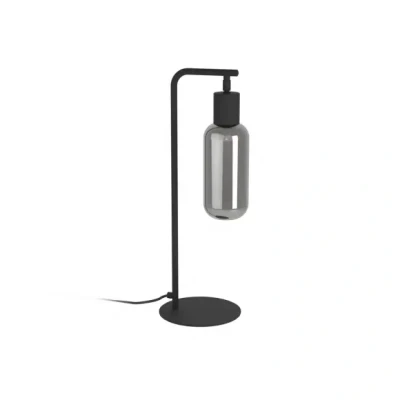 Afbeelding van EGLO Majone tafellamp E27 Smoke glas 50,5 cm Zwart