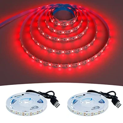 Afbeelding van GOMING SMD2835 USB LED strip rood 620 625nm 5V IP20 niet waterdicht 4M (2 stuks x 2m)