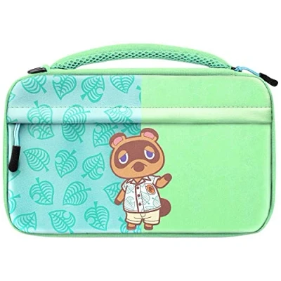 Afbeelding van PDP Gaming Officieel Gelicentieerd Switch Commuter Case Animal Crossing Semi Hardshell Protection Protective PU Leather Holds 14 Games werken aans met OLED &amp; Lite