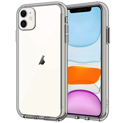 Afbeelding van JETech beschermhoes voor iPhone 11 (2019) 6,1 inch, schokabsorberend en krasbestendig, transparante schokbestendig (grijs)