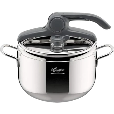 Afbeelding van Lagostina Irradial Control Lagoeasy&#039;Up snelkookpan, 5 l, roestvrij staal 18/10, 22 cm