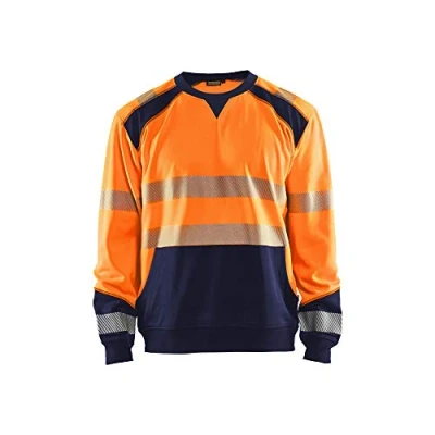 Afbeelding van Blaklader Sweatshirt High Vis 3541 2528 Oranje/Marineblauw XS