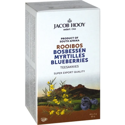 Afbeelding van Jacob Hooy Thee Rooibos Bosbessen 40ST