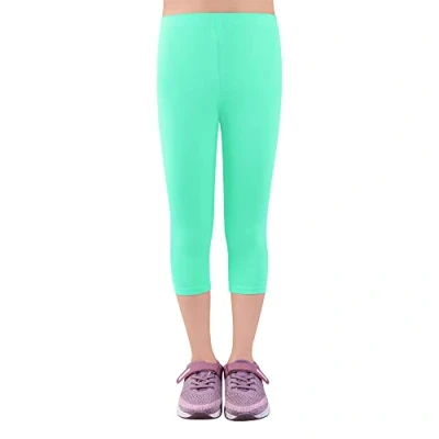 Afbeelding van L&amp;K II 3/4 leggings meisjes capribroek katoen schoolkleding leeftijd 4 18 jaar 2723, 1 stuk groen