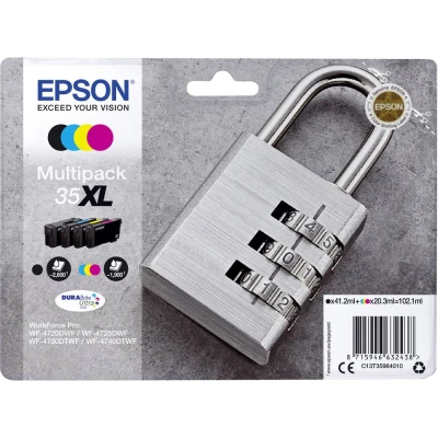 Afbeelding van Epson 35XL (T3596) Inktcartridge 4 kleuren Voordeelbundel Hoge capaciteit