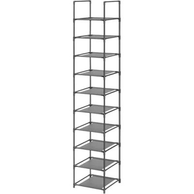 Afbeelding van edihome, schoenenrek, 10 niveaus, (33 x 33 173 cm), hoog en smal kunststof, verticaal, showrek (10 L)