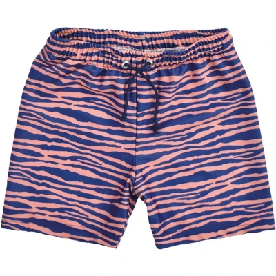 Afbeelding van Swim Essentials Zwemboxer/Zwembroek Jongens UV Zwemkleding Blauw/Oranje Zebra Maat 86/92