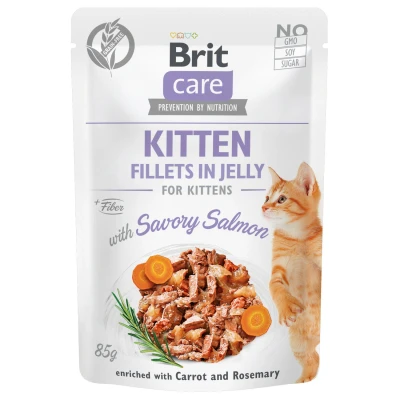Afbeelding van Brit Care Cat Kitten Fillet 85 g Kattenvoer Jelly&amp;Zalm