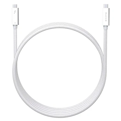 Afbeelding van Razer Thunderbolt 4 kabel (0,8 meter) tot 40 gigabit per seconde, resoluties 8 K, wit