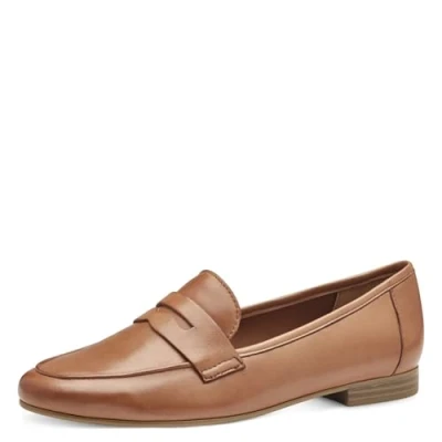 Afbeelding van Marco Tozzi Damesslipper 2 24218 42 MocassinDames, Cognac., 41 EU