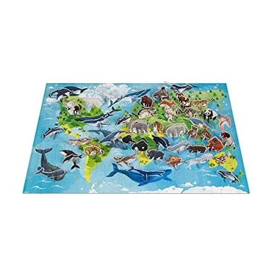 Afbeelding van Janod wwf puzzel met dierfiguren bedreigde diersoorten 350st