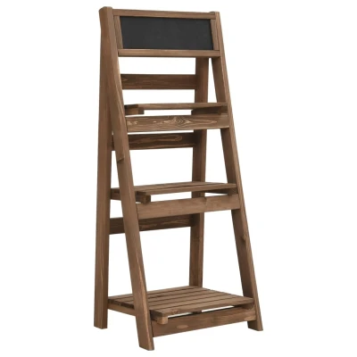Afbeelding van Plantenstandaard 3 laags met bord 40x30x90 cm massief vurenhout
