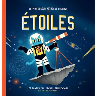 Image de Le professeur Astrocat observe les étoiles