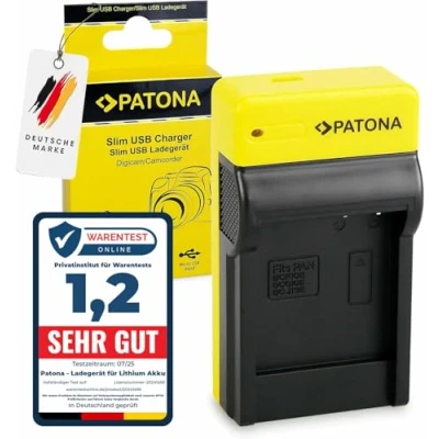 Afbeelding van PATONA Slim oplader voor DMW BCF10E, BCG10E, BCJ13E batterijen compatibel met Panasonic Lumix DMC FS7 LX5