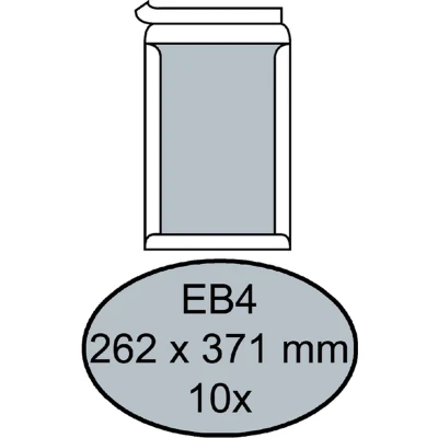 Afbeelding van Envelop Quantore bordrug EB4 262x371mm zelfkl. wit 10stuks
