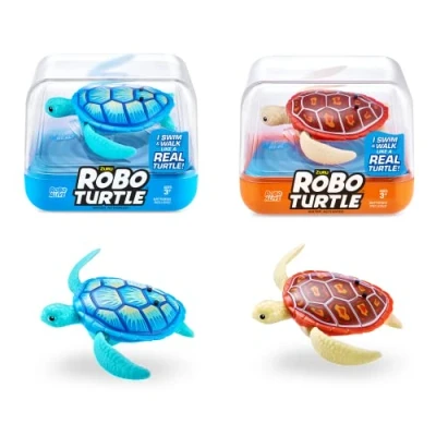 Afbeelding van ROBO ALIVE Turtle robotzwemschildpad (2 stuks, oranje en blauw), 71100A
