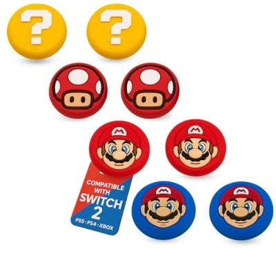Afbeelding van MatoSan® Set van 8 joystickdoppen Accessoires voor Nintendo Switch 2, PS5, PS4 en X Box Joystick Grip Caps Joy Con Bescherming precisie Ergonomische duimdoppen