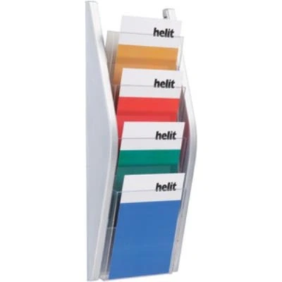 Image de Helit porte brochure mural, a5 portrait, 4 compartiments, h6270200